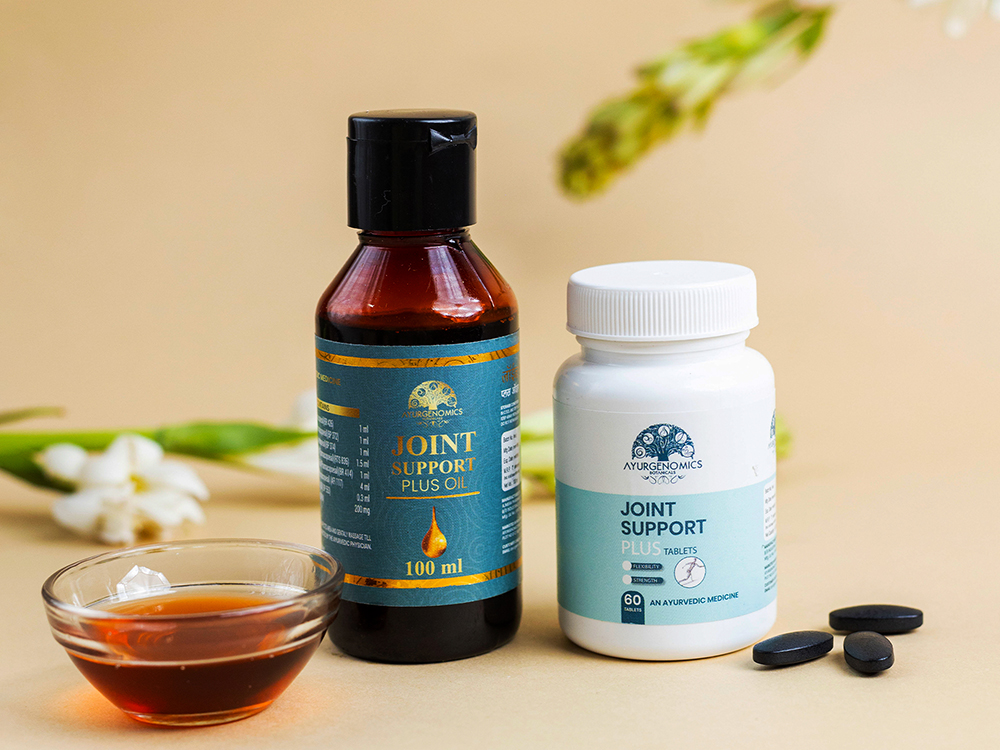 Joint Support Plus Tablet & Oil by Ayurgenomics | Joint Plus Solutions